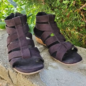 *** Ariane Black Ankle Sandals 7.5